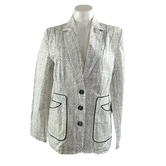 Cabi Black and White Carol Anderson By Invitation Code Blazer Jacket Nwt - Picture 10 of 16